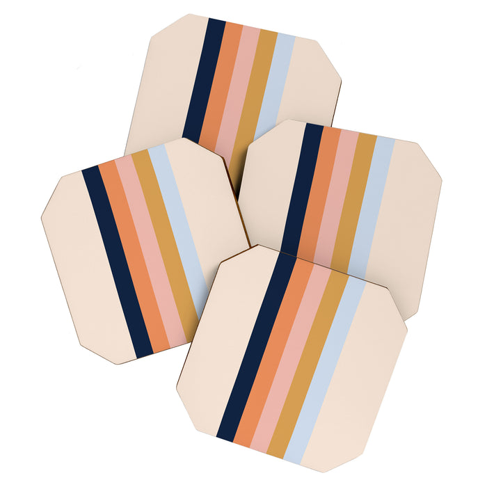 Retro stripes #2 Coaster Gallery Image 1