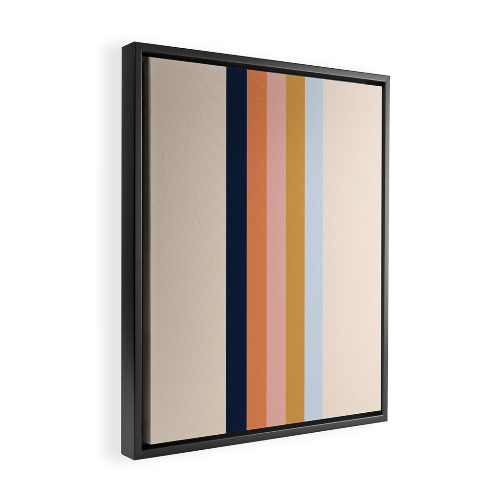 Retro stripes #2 Framed Canvas Print Gallery Image 2