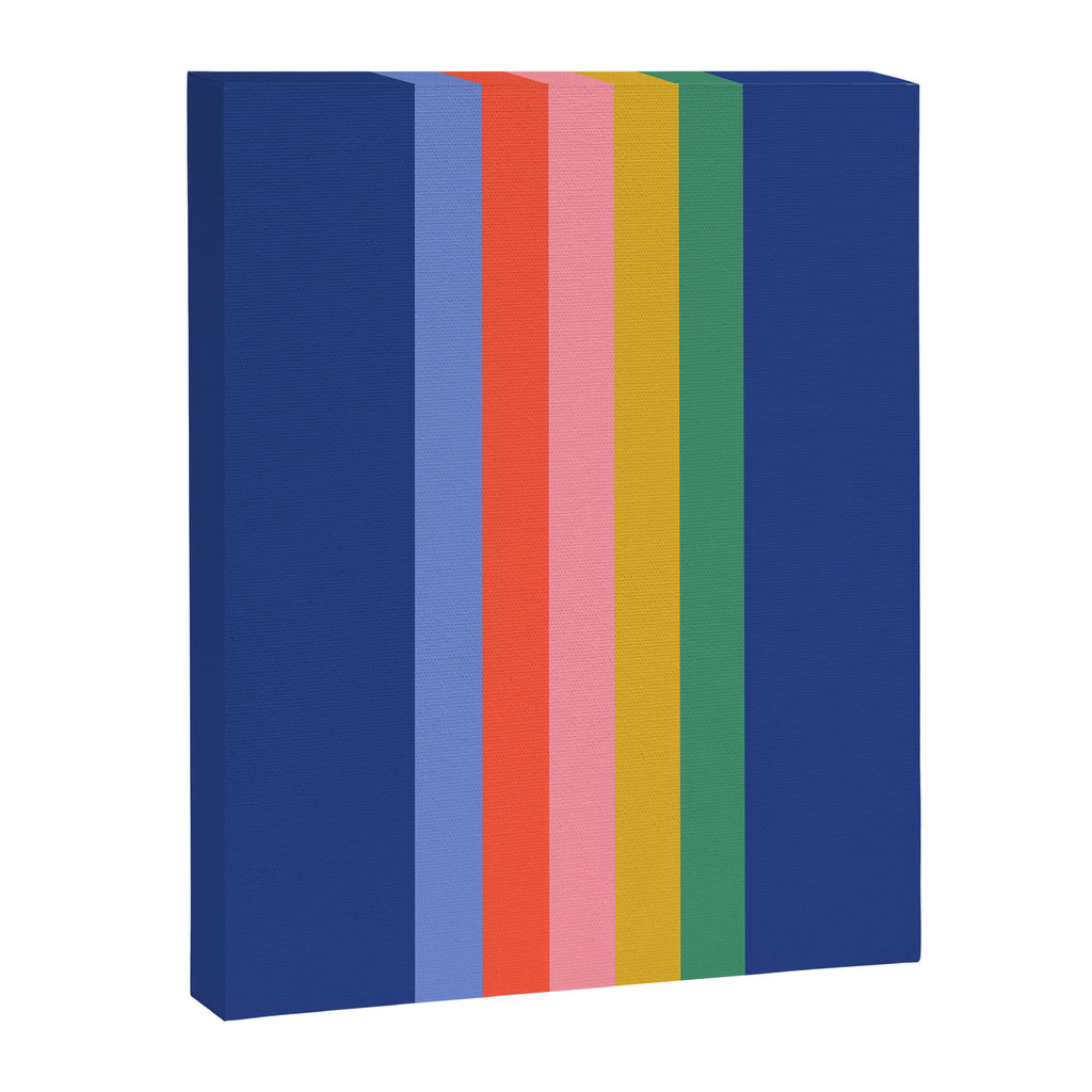 Retro Stripes - blue Canvas Print Gallery Image 6