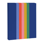 Retro Stripes - blue Canvas Print Gallery Image 6