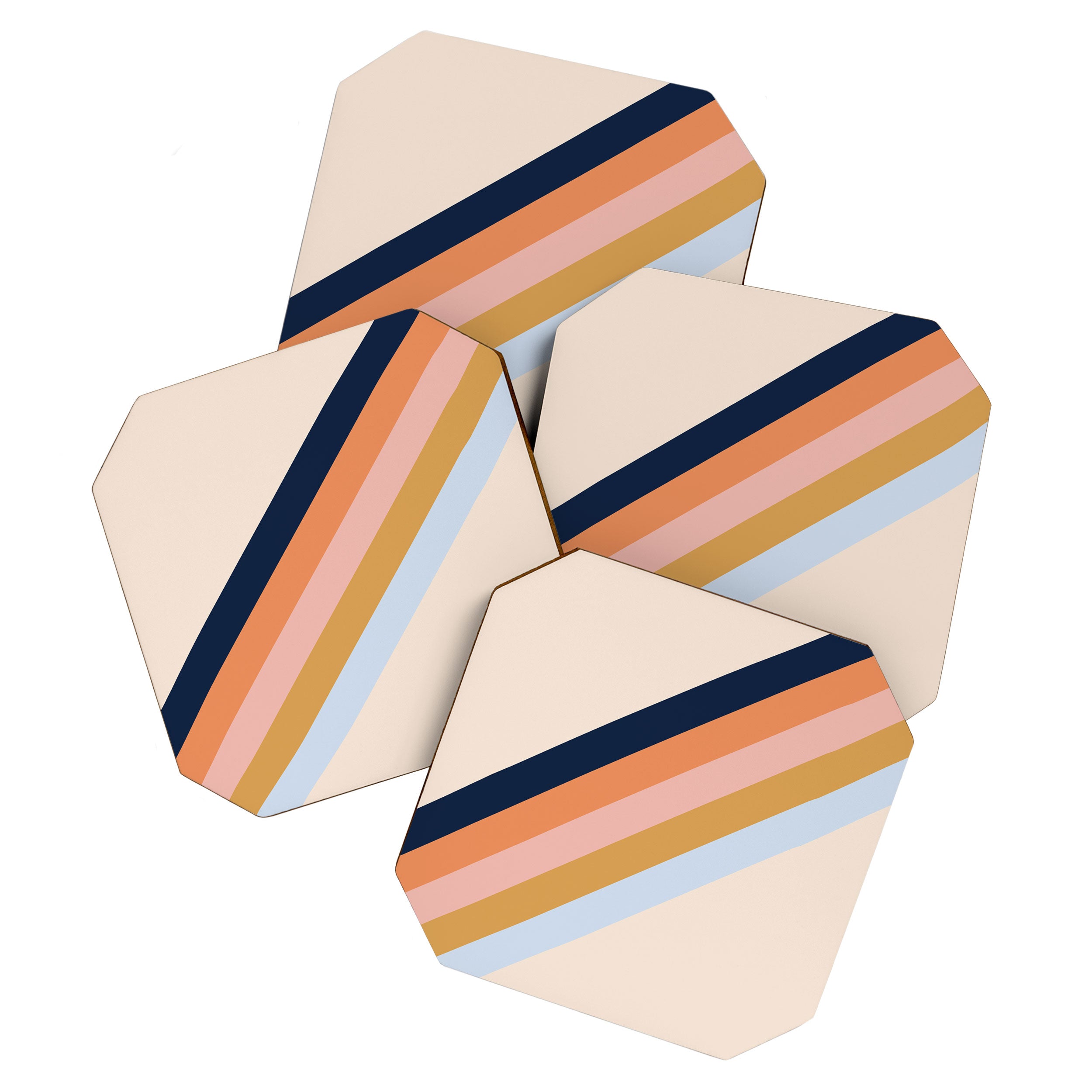 Retro stripes Coaster Gallery Image 1