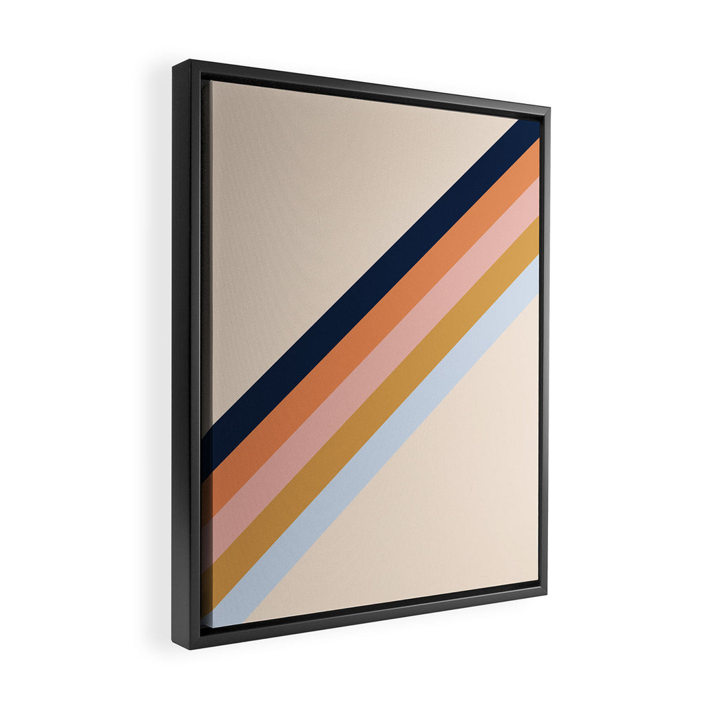 Retro stripes Framed Canvas Print Gallery Image 2