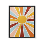 Retro Sunrise Framed Canvas Print Gallery Image 6