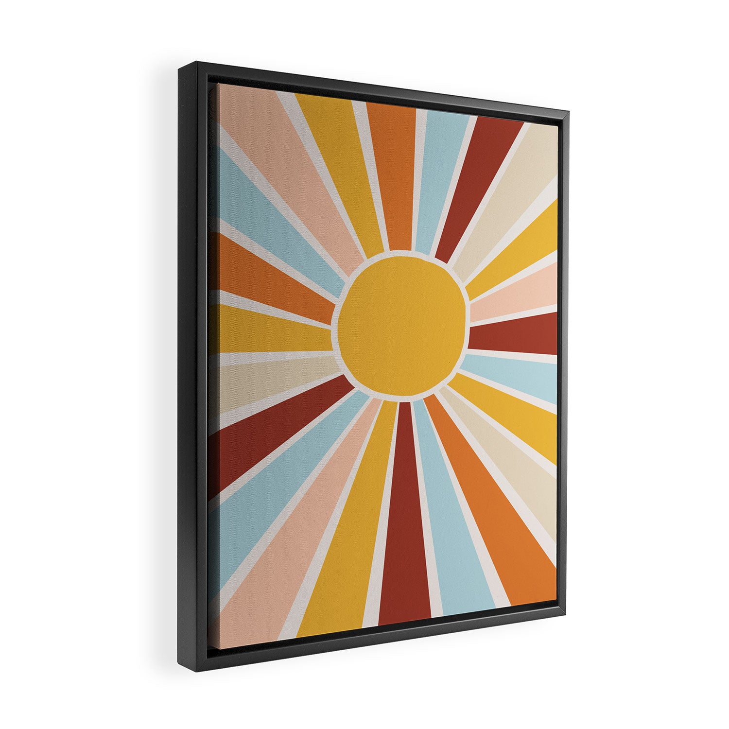 Retro Sunrise Framed Canvas Print Gallery Image 2