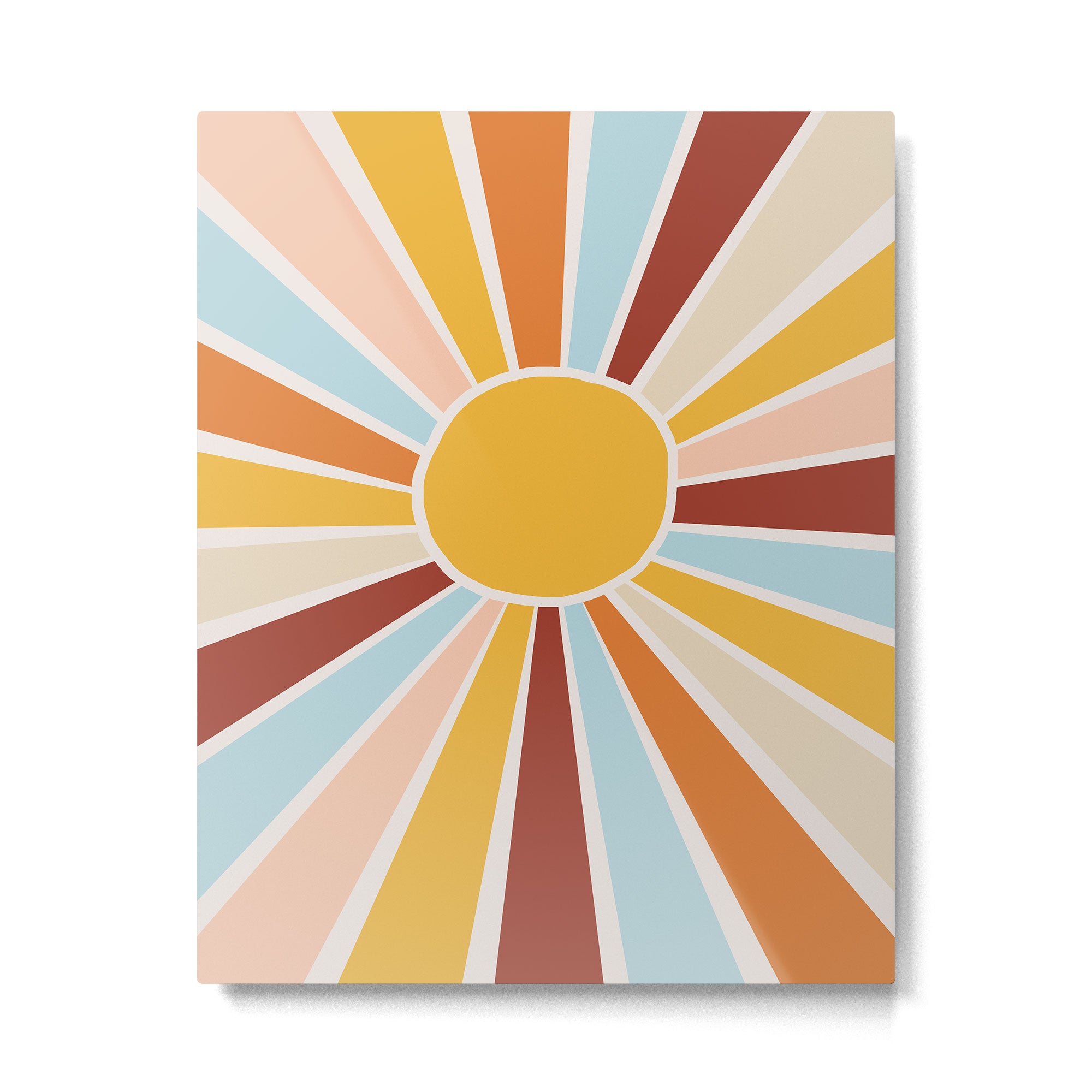 Retro Sunrise Metal Print Gallery Image 4