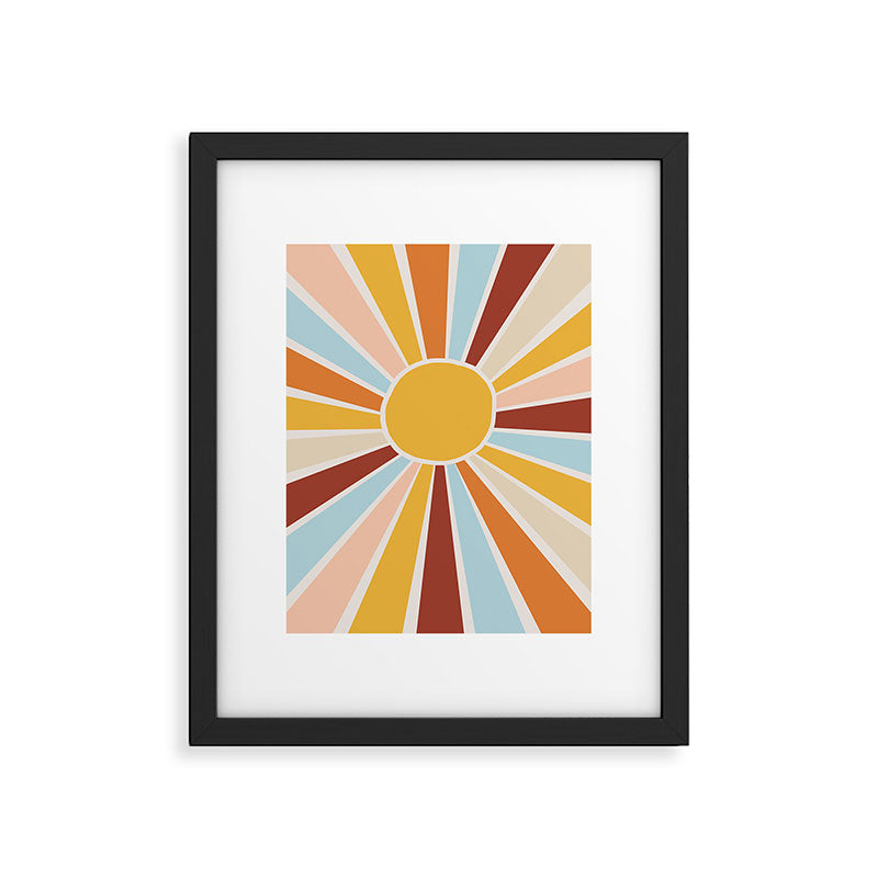 Retro Sunrise Framed Art Print Gallery Image 4