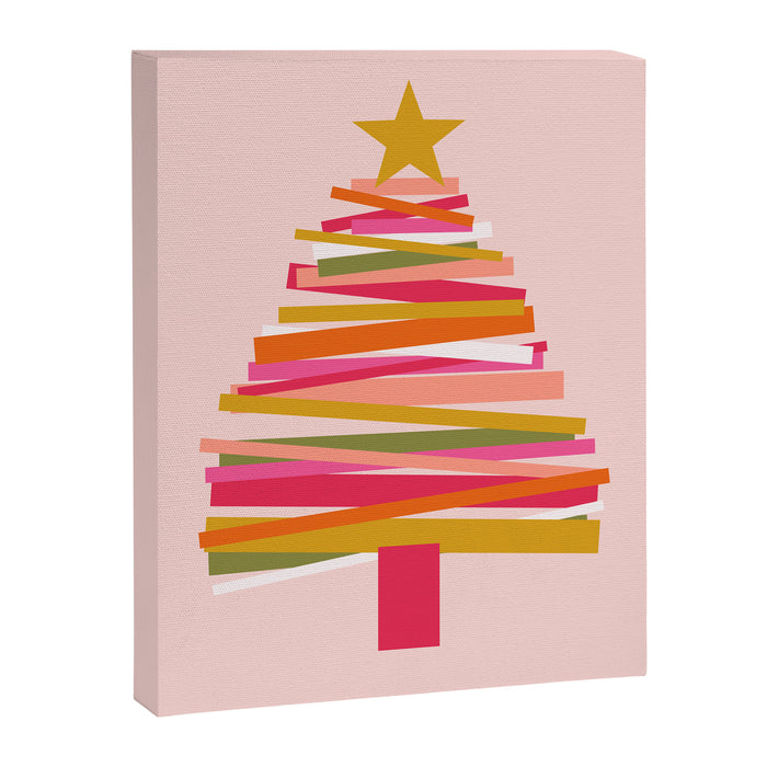 Ribbon Christmas Tree - candy Canvas Print Gallery Image 1