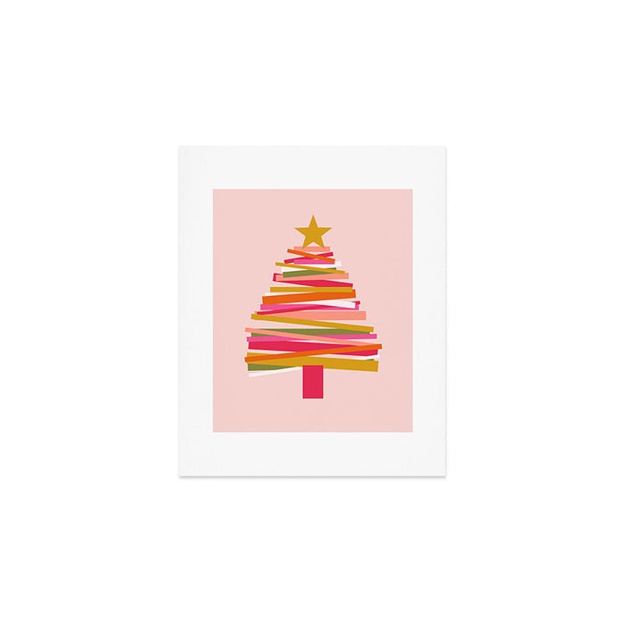 Ribbon Christmas Tree - candy Art Print Gallery Image 1