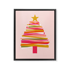 Ribbon Christmas Tree - candy Framed Canvas Print Gallery Image 6