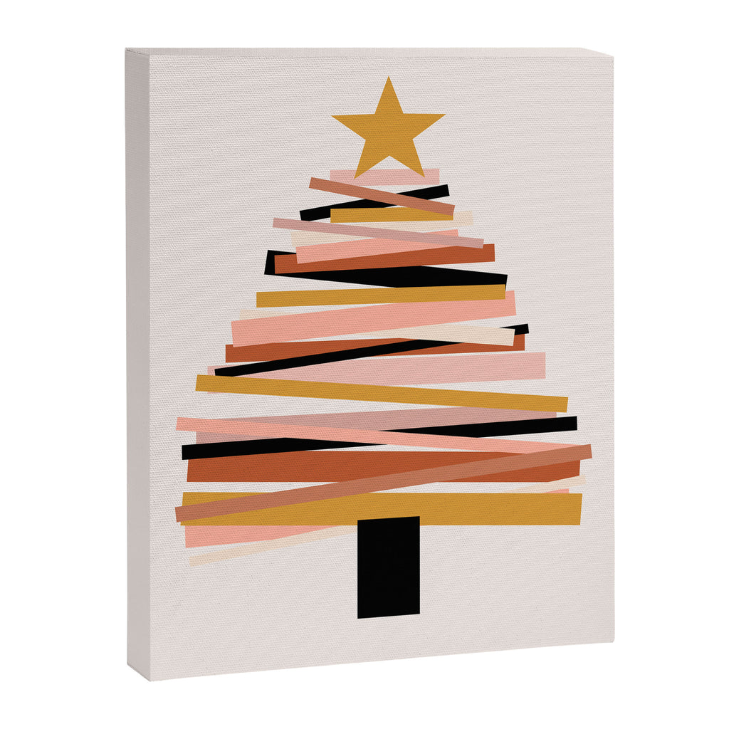 Ribbon Christmas Tree - neutrals Canvas Print Gallery Image 6