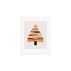 Ribbon Christmas Tree - neutrals Art Print Gallery Image 1