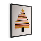 Ribbon Christmas Tree - neutrals Framed Canvas Print Gallery Image 2