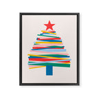 Ribbon Christmas Tree - primary Framed Canvas Print Gallery Image 6