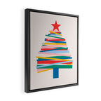 Ribbon Christmas Tree - primary Framed Canvas Print Gallery Image 2