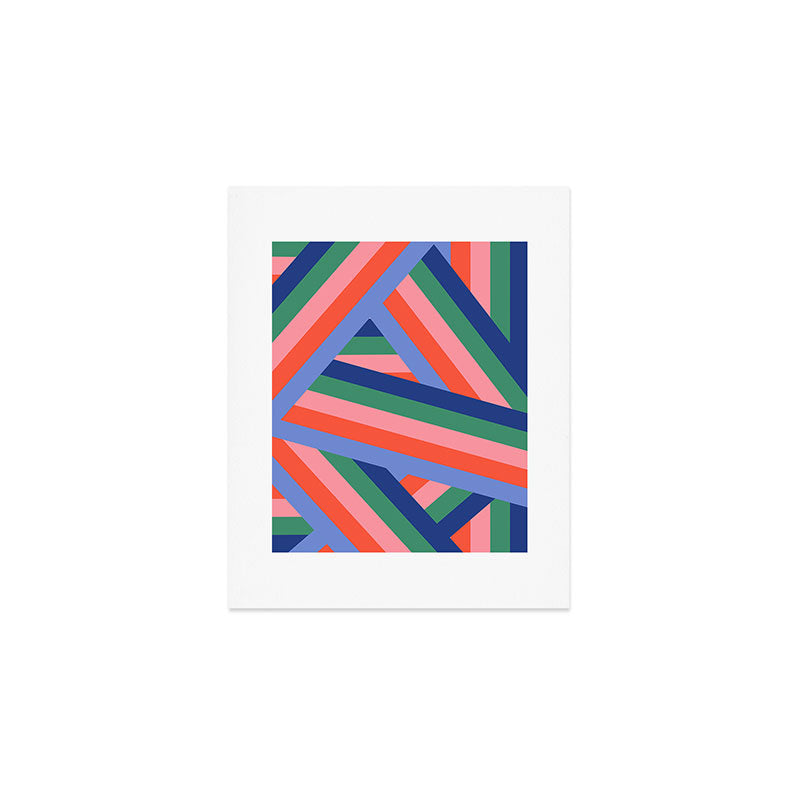 Ribbon Stripes - bold Art Print Gallery Image 1
