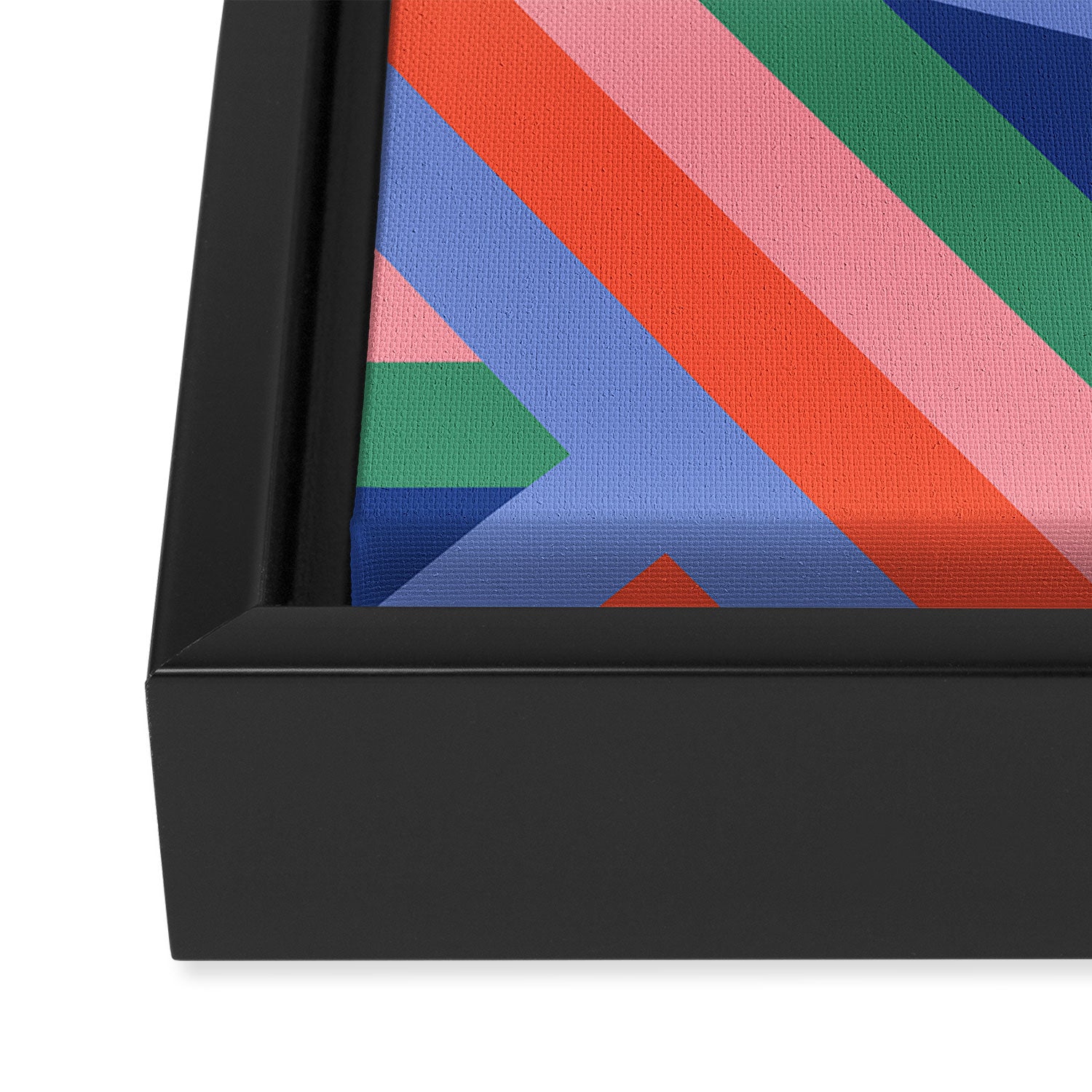 Ribbon Stripes - bold Framed Canvas Print Gallery Image 3