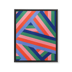 Ribbon Stripes - bold Framed Canvas Print Gallery Image 6