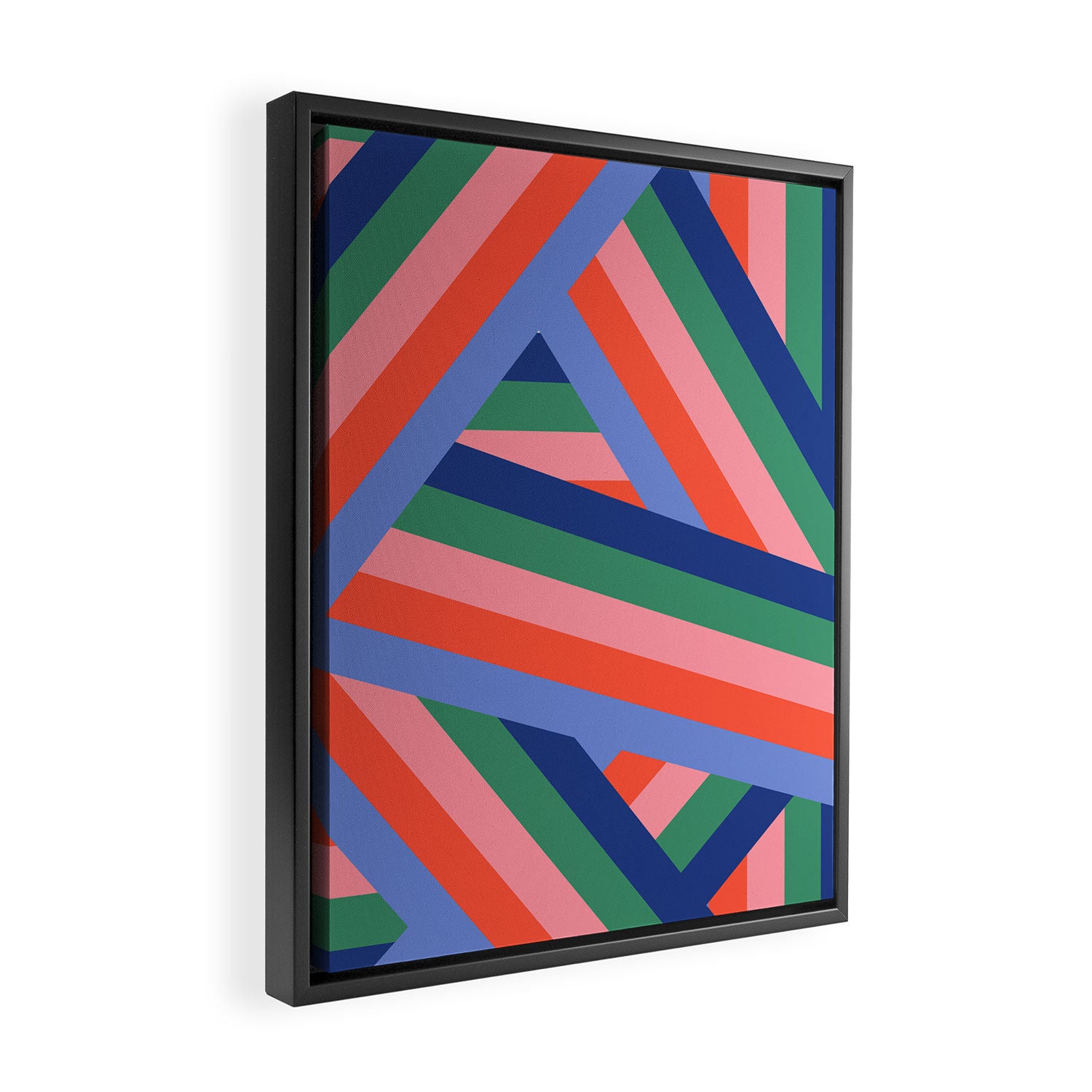 Ribbon Stripes - bold Framed Canvas Print Gallery Image 2
