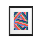 Ribbon Stripes - bold Framed Art Print Gallery Image 5