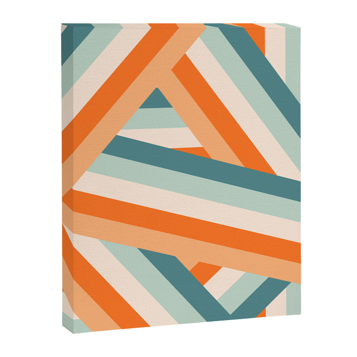 Ribbon Stripes - retro Canvas Print Gallery Image 1