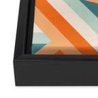 Ribbon Stripes - retro Framed Canvas Print Gallery Image 3