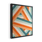 Ribbon Stripes - retro Framed Canvas Print Gallery Image 2