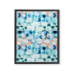Rock Pool reflection - sea green Framed Canvas Print Gallery Image 6