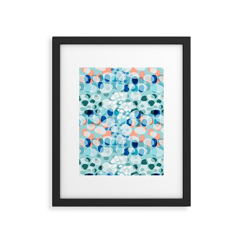 Rock Pool reflection - sea green Framed Art Print Gallery Image 5