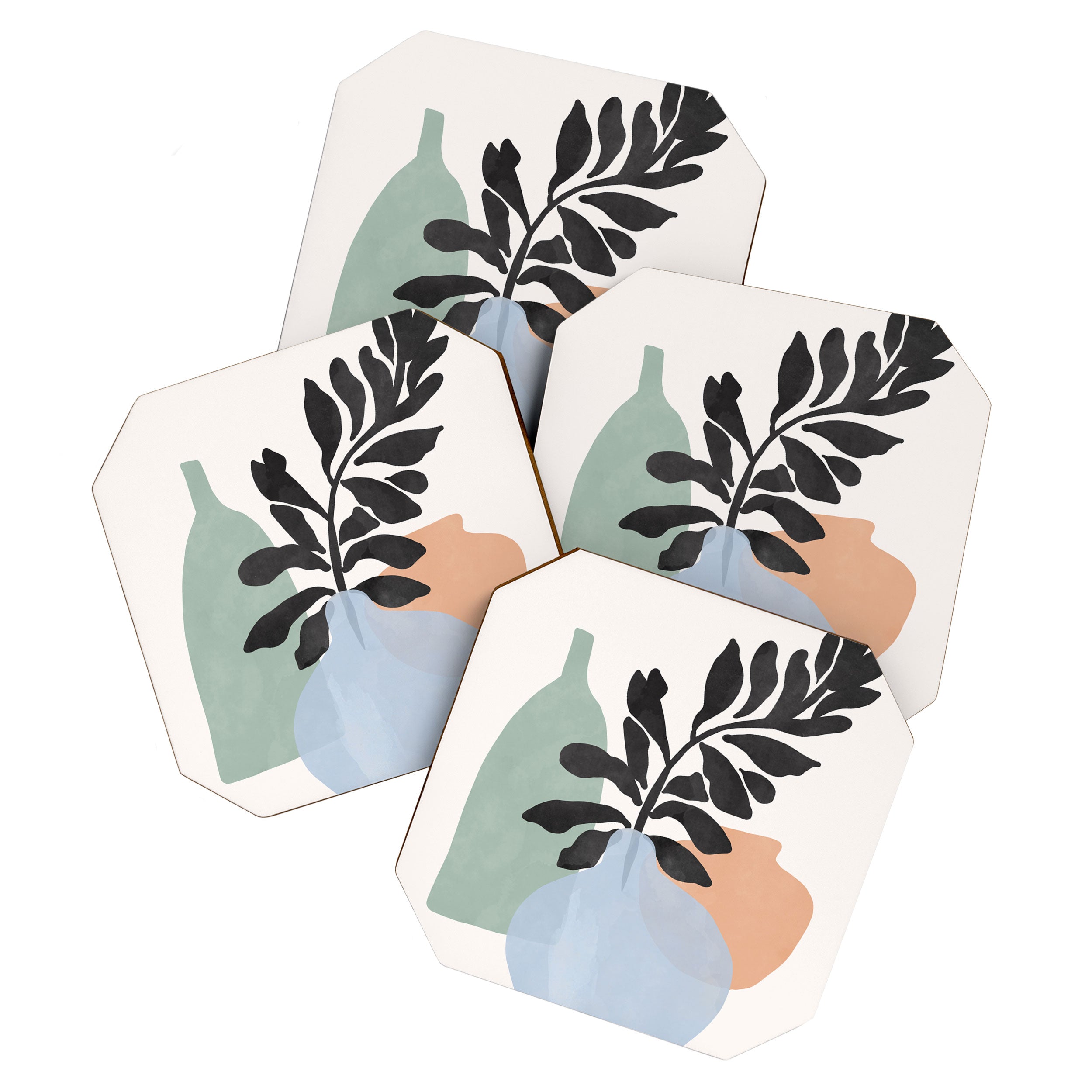 Sea glass vases Coaster Gallery Image 1