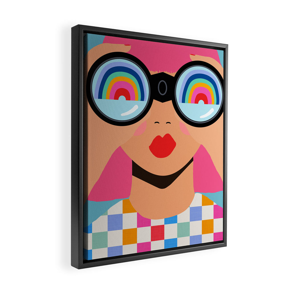 Seeking Rainbows - pride Framed Canvas Print Gallery Image 2