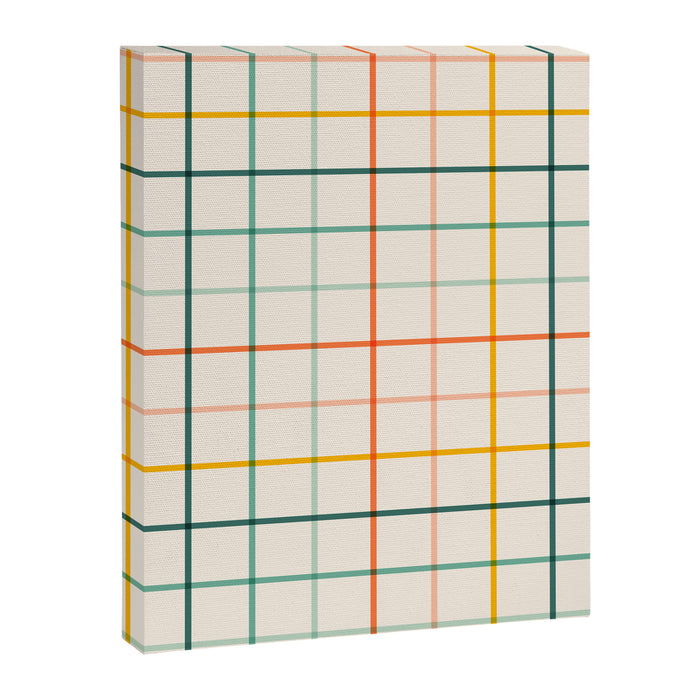 Simple Check - citrus Canvas Print Gallery Image 1
