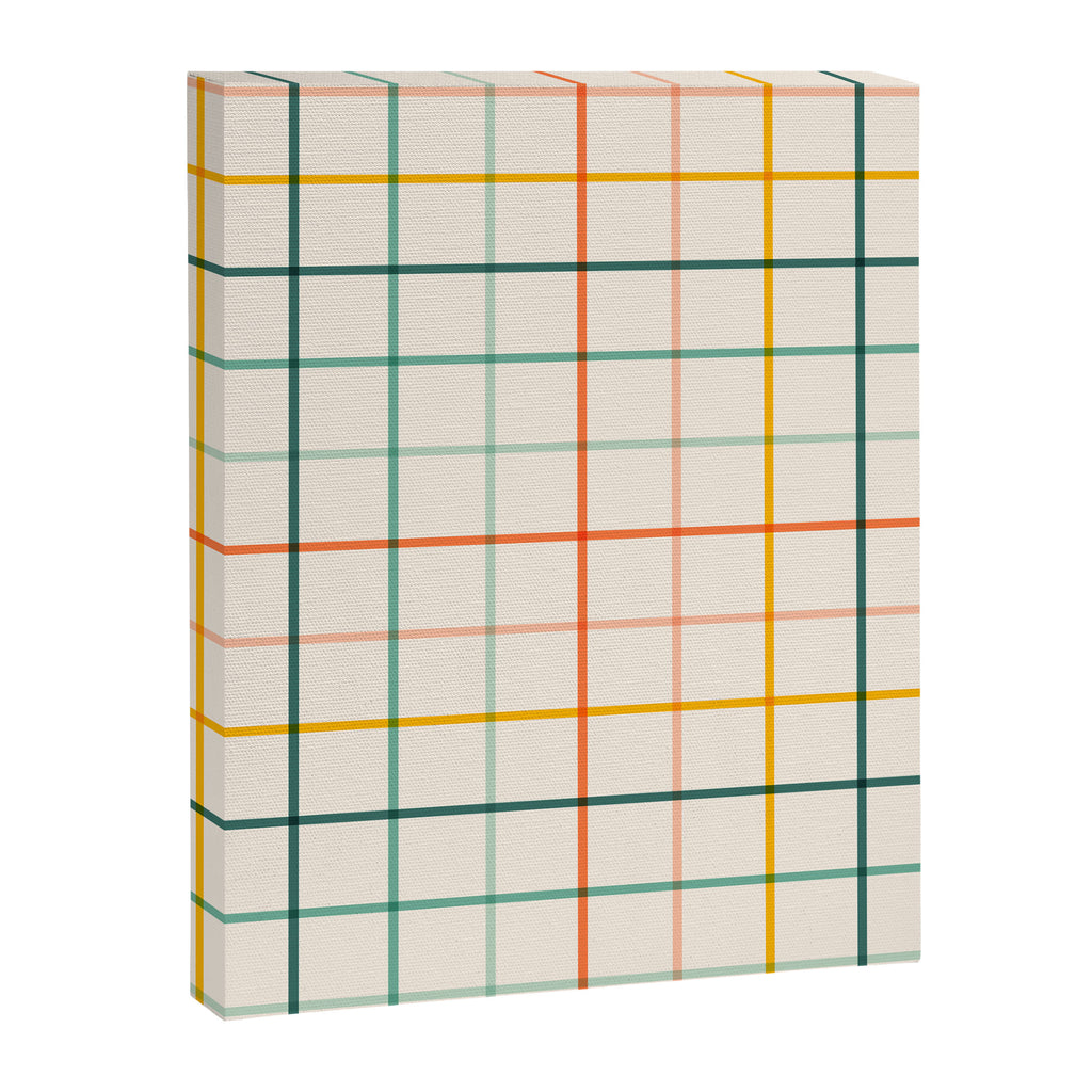 Simple Check - citrus Canvas Print Gallery Image 8