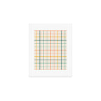 Simple Check - citrus Art Print Gallery Image 1