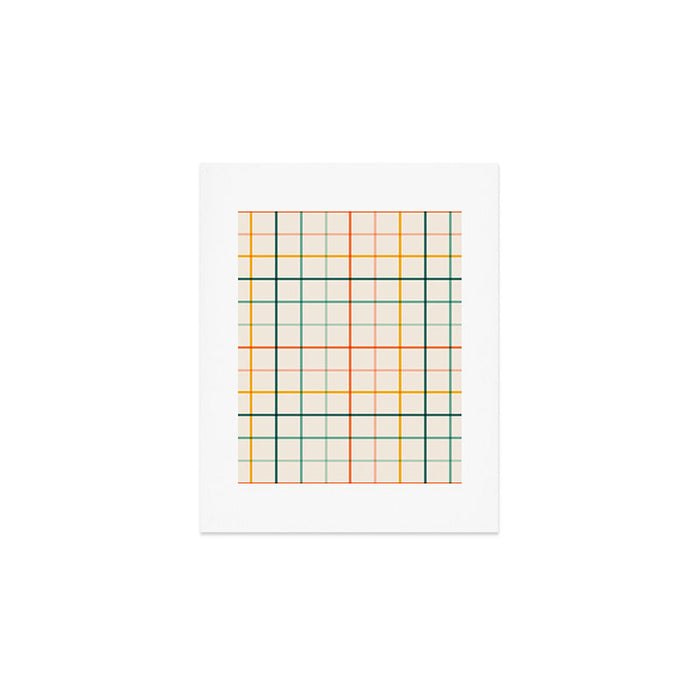 Simple Check - citrus Art Print Gallery Image 1
