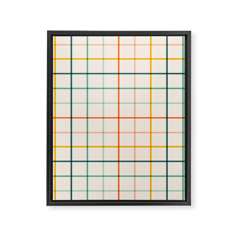 Simple Check - citrus Framed Canvas Print Gallery Image 8