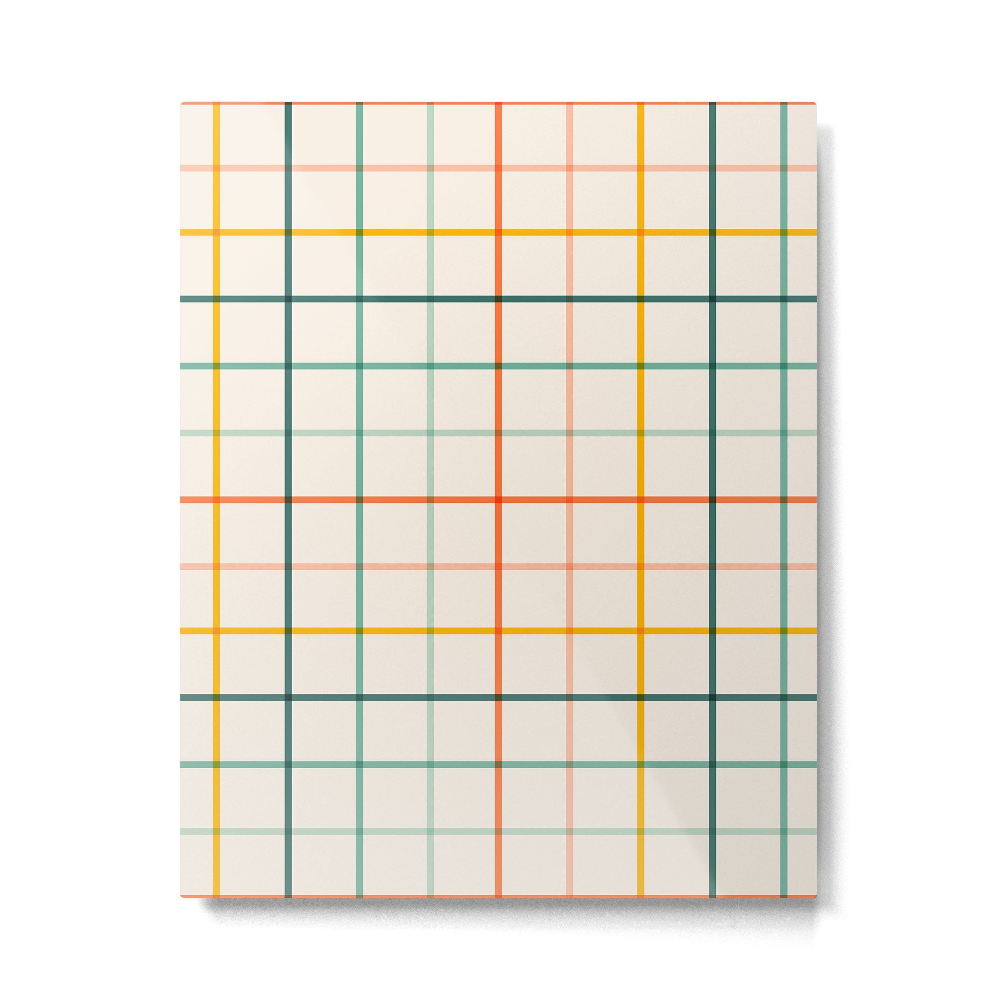 Simple Check - citrus Metal Print Gallery Image 6