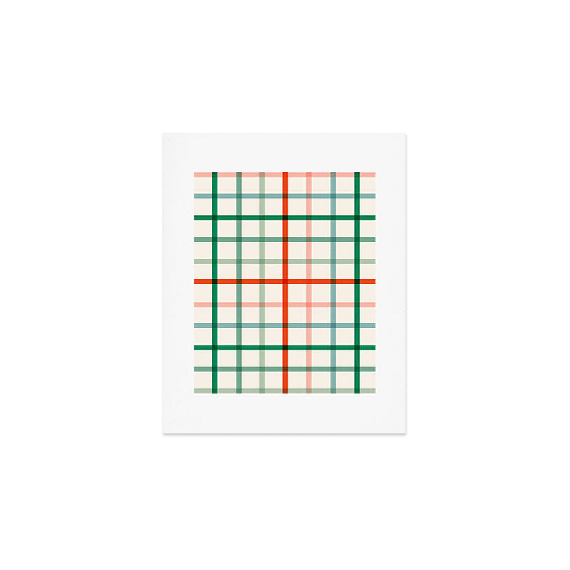 Simple Check - festive Art Print Gallery Image 1