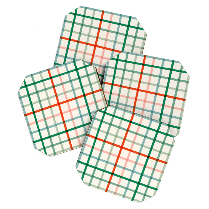 Simple Check - festive Coaster Gallery Image 1