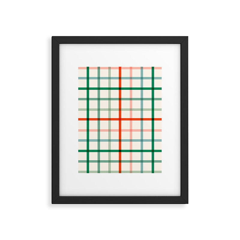 Simple Check - festive Framed Art Print Gallery Image 6