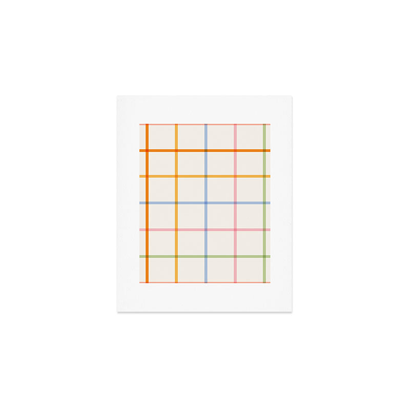 Simple Check - pastel Art Print Gallery Image 1