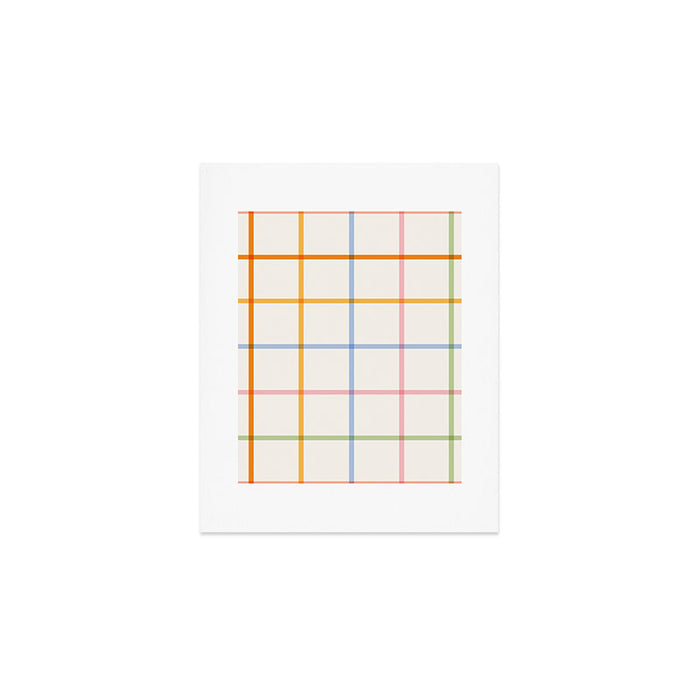 Simple Check - pastel Art Print Gallery Image 1