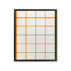Simple Check - pastel Framed Canvas Print Gallery Image 8