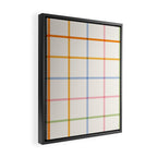 Simple Check - pastel Framed Canvas Print Gallery Image 2