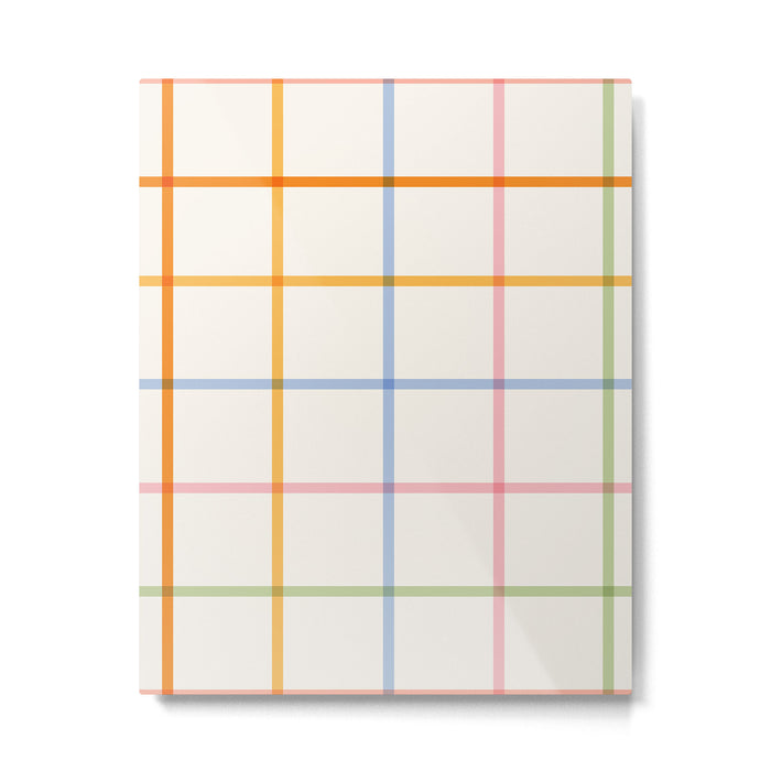 Simple Check - pastel Metal Print Gallery Image 1