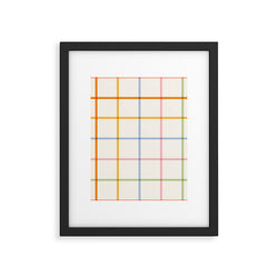 Simple Check - pastel Framed Art Print Gallery Image 6
