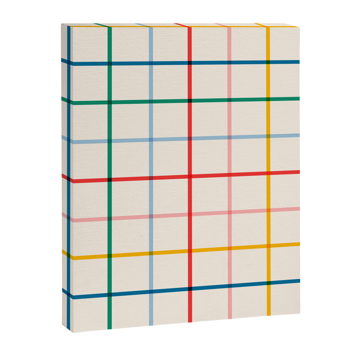 Simple Check - primary Canvas Print Gallery Image 8