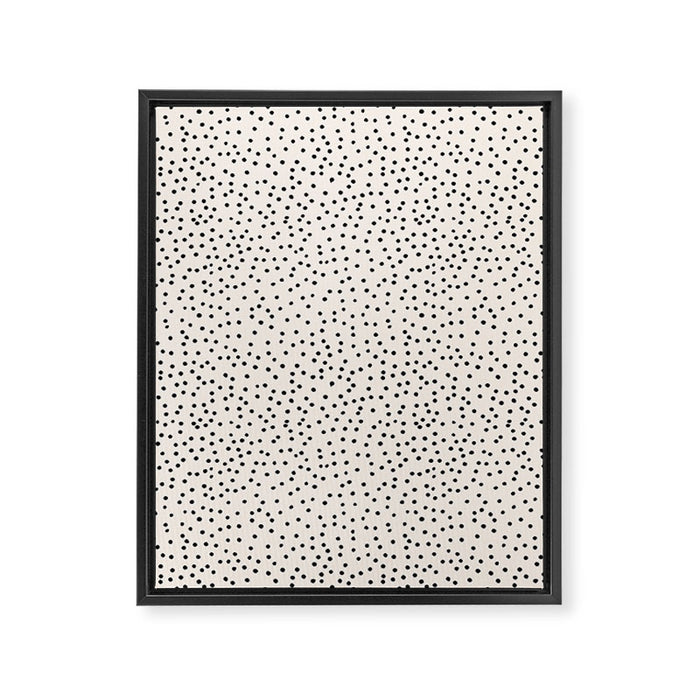 Simply dots - neutral  Framed Canvas Print Gallery Image 1