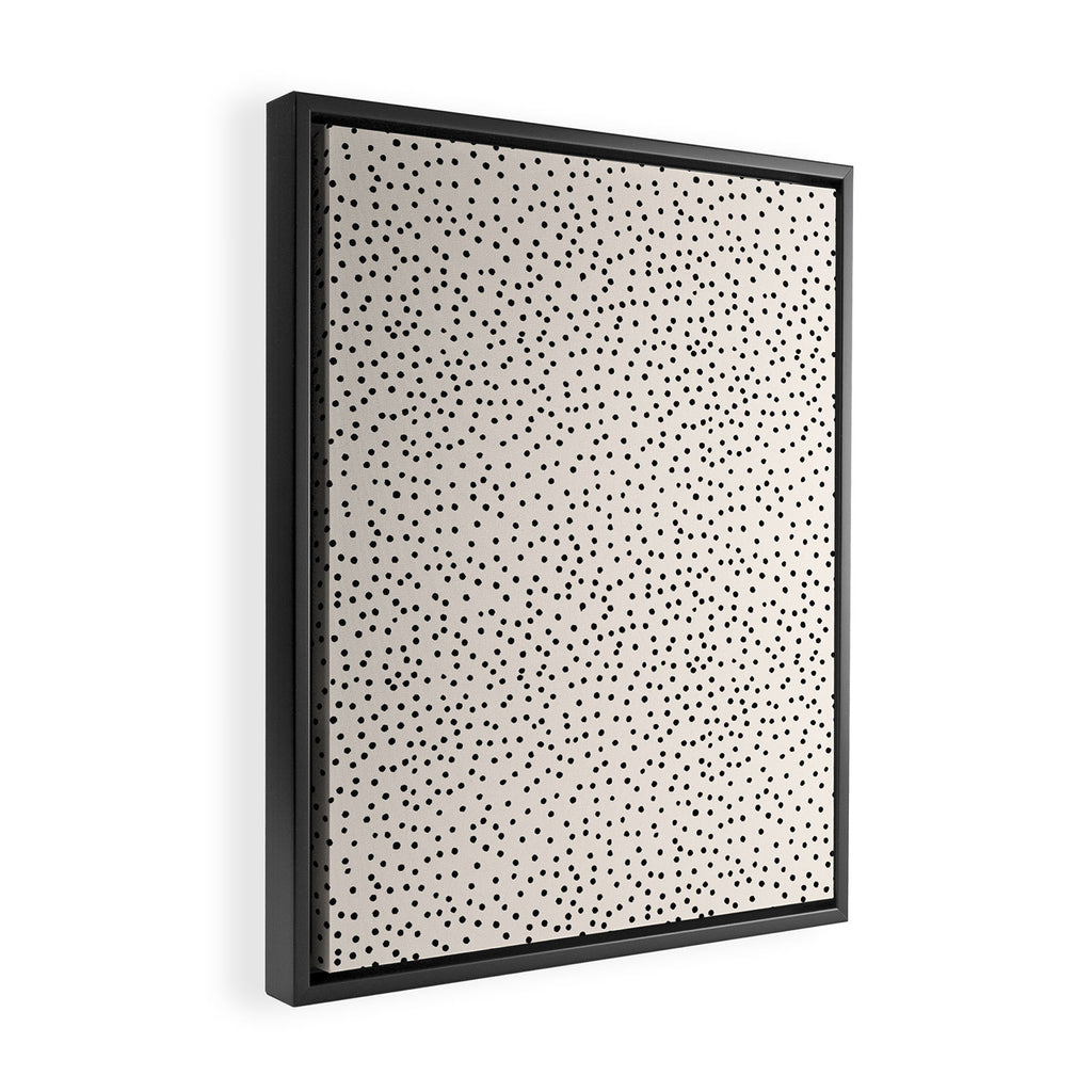 Simply dots - neutral  Framed Canvas Print Gallery Image 2