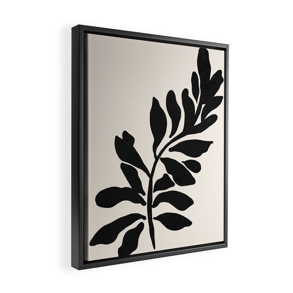 Single stem - night Framed Canvas Print Gallery Image 2