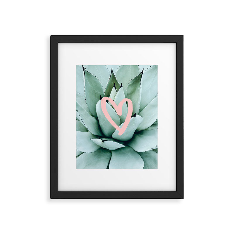 Succulent love Framed Art Print Gallery Image 6